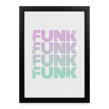 Funk Vintage - Affiche encadrée (27 × 37 cm) - noir - Devant