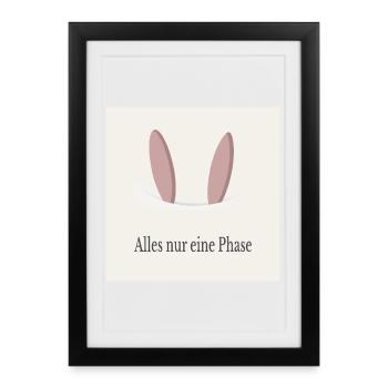 Affiche All Just One Phase – Décoration murale moderne - Affiche encadrée (27 × 37 cm) - noir - Devant