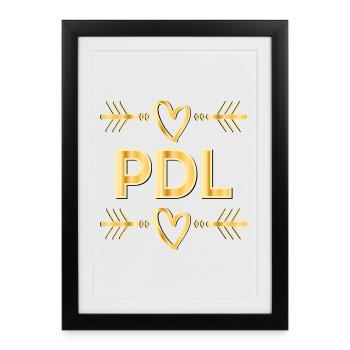 Thank you heart - PDL Pflegedienstleitung - Framed poster (27 × 37 cm) - black - Front