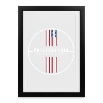 Philadelphia Coordinates - Framed poster (27 × 37 cm) - black - Front
