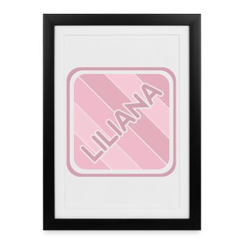 Cadeau pour Liliana - Affiche encadrée (27 × 37 cm) - noir - Devant