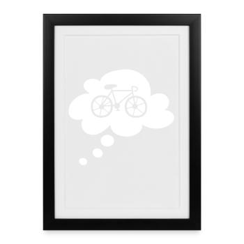 Road Bike Cloud Bike Sport Tour Hobby Bike Fan - Framed poster (27 × 37 cm) - black - Front
