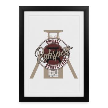 Ruhrpottkind originel - Affiche encadrée (27 × 37 cm) - noir - Devant