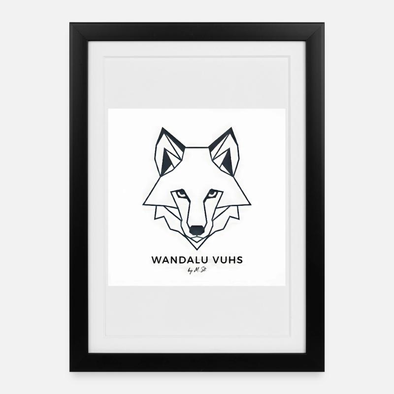 Wandalu Vuhs Fuchs - Gerahmtes Poster (27 × 37 cm) - Schwarz