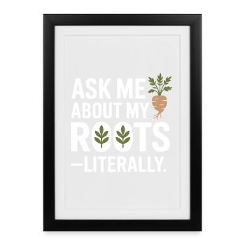 Certified Clinical Botanical Root Expert Apparel  - Framed poster (27 × 37 cm) - black - Front