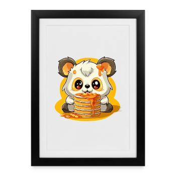 Caramel Panda Pancakes - Framed poster (27 × 37 cm) - black - Front