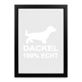 Dachshund - Framed poster (27 × 37 cm) - black - Front