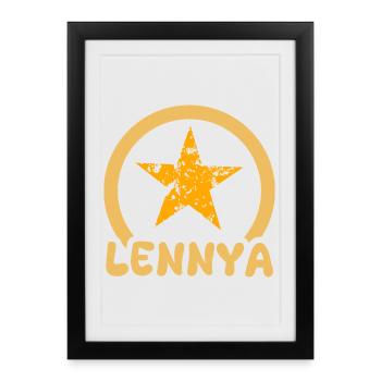 Lennya as a given name - Framed poster (27 × 37 cm) - black - Front