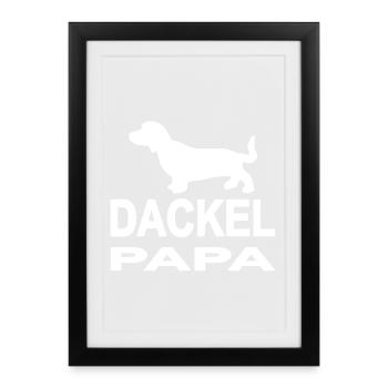 Teckel - Affiche encadrée (27 × 37 cm) - noir - Devant