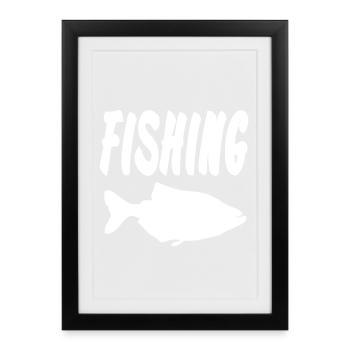 Angling - Framed poster (27 × 37 cm) - black - Front