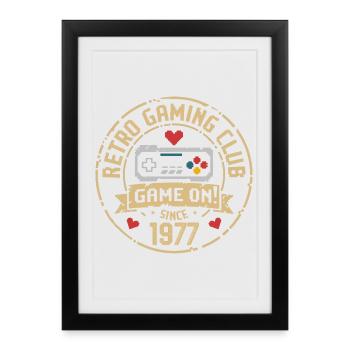 Vintage 1977 Birthday 1977 Gift 1977 - Framed poster (27 × 37 cm) - black - Front