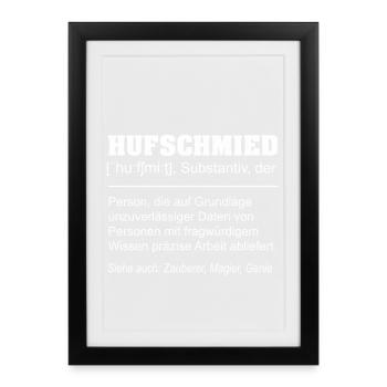 Farrier Definition Funny - Framed poster (27 × 37 cm) - black - Front