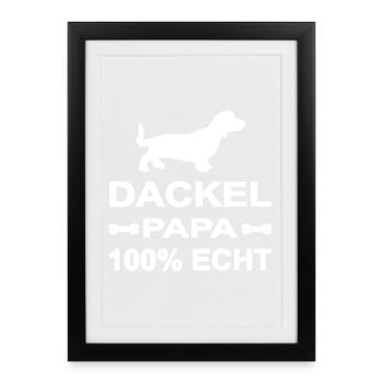 Teckel - Affiche encadrée (27 × 37 cm) - noir - Devant