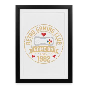 Vintage 1982 Birthday 1982 Gift 1982 - Framed poster (27 × 37 cm) - black - Front