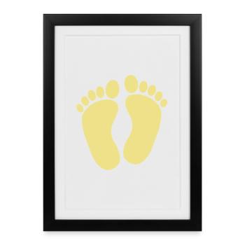 Pieds de bébé - Affiche encadrée (27 × 37 cm) - noir - Devant