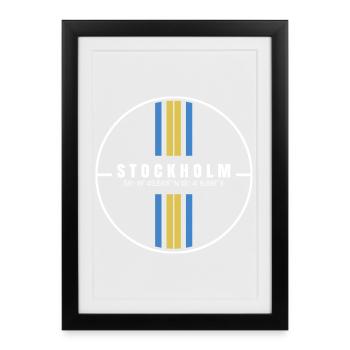 Stockholm Coordinates - Framed poster (27 × 37 cm) - black - Front