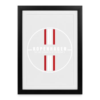 Copenhagen Coordinates - Framed poster (27 × 37 cm) - black - Front