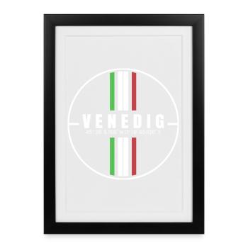 Venice Coordinates - Framed poster (27 × 37 cm) - black - Front