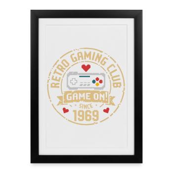 Vintage 1969 Birthday 1969 Gift 1969 - Framed poster (27 × 37 cm) - black - Front