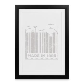 Fabriqué en 1996 - Affiche encadrée (27 × 37 cm) - noir - Devant