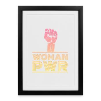 Droits des femmes : Pouvoir des femmes - Affiche encadrée (27 × 37 cm) - noir - Devant