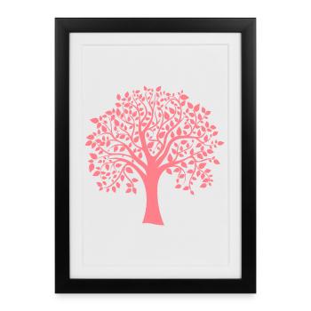 Icon Red Jumbo Tree Print Silhouette - Framed poster (27 × 37 cm) - black - Front