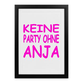 Anja - Framed poster (27 × 37 cm) - black - Front