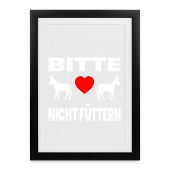 âne - Affiche encadrée (27 × 37 cm) - noir - Devant