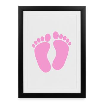 Pieds de bébé - Affiche encadrée (27 × 37 cm) - noir - Devant