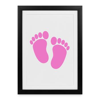 Pieds de bébé - Affiche encadrée (27 × 37 cm) - noir - Devant