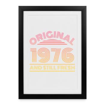 Millésime 1976 - Affiche encadrée (27 × 37 cm) - noir - Devant