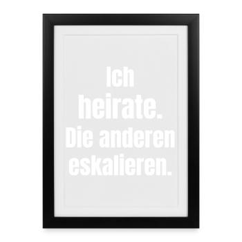 I'm getting married The others escalate - Framed poster (27 × 37 cm) - black - Front