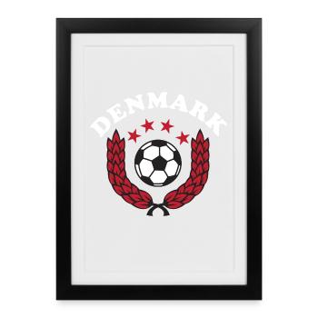 Football au Danemark - Affiche encadrée (27 × 37 cm) - noir - Devant