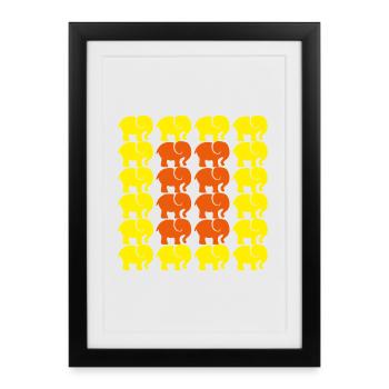 Elephant - Framed poster (27 × 37 cm) - black - Front
