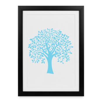 Icon Blue Jumbo Tree Print Silhouette - Framed poster (27 × 37 cm) - black - Front