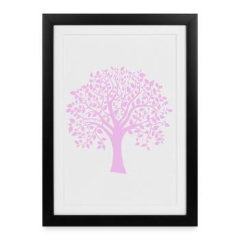 Icon Purple Jumbo Tree Print Silhouette - Framed poster (27 × 37 cm) - black - Front