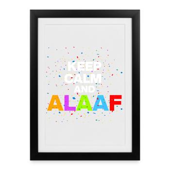 RESTEZ CALMES ET ALAF ! FAN DU LUNDI GRIS ET DU CARNAVAL - Affiche encadrée (27 × 37 cm) - noir - Devant