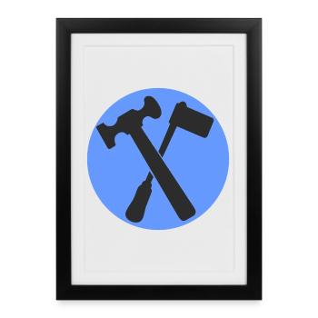51174_Klempner, tinsmith, plumber - Framed poster (27 × 37 cm) - black - Front