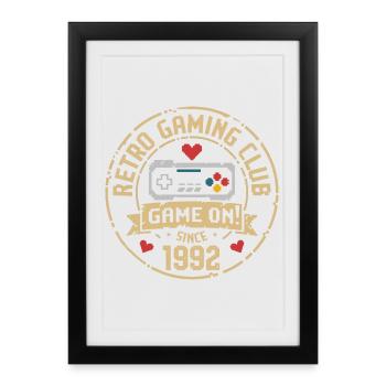 Millésime 1992 Anniversaire 1992 Cadeau 1992 - Affiche encadrée (27 × 37 cm) - noir - Devant