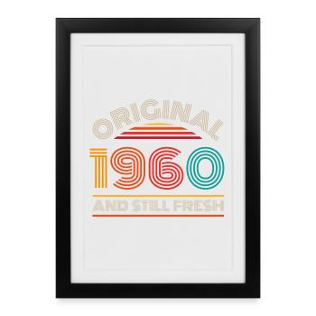 Millésime 1960 - Affiche encadrée (27 × 37 cm) - noir - Devant