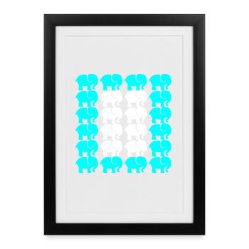 Elephant - Framed poster (27 × 37 cm) - black - Front