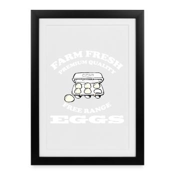 Eggs - Framed poster (27 × 37 cm) - black - Front