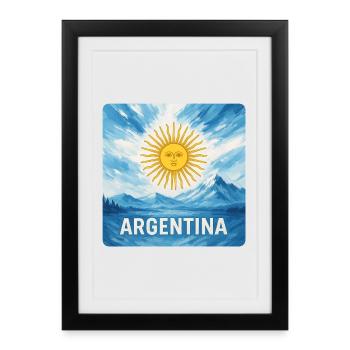 Argentina Travel Design - Framed poster (27 × 37 cm) - black - Front