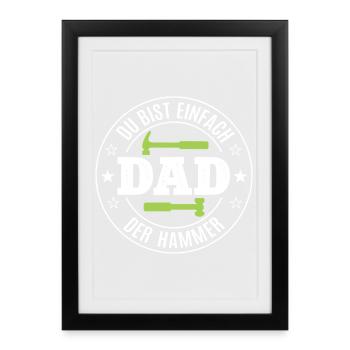 Dad Best Dad Father Father's Day Birthday Daddy - Framed poster (27 × 37 cm) - black - Front
