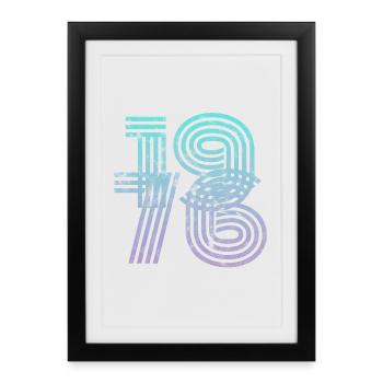 Millésime 1976 - Affiche encadrée (27 × 37 cm) - noir - Devant