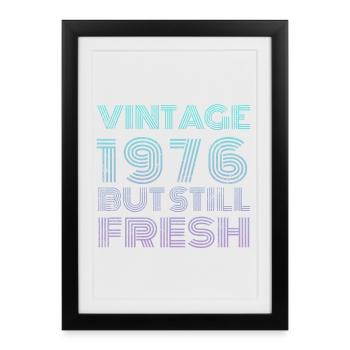 Millésime 1976 - Affiche encadrée (27 × 37 cm) - noir - Devant