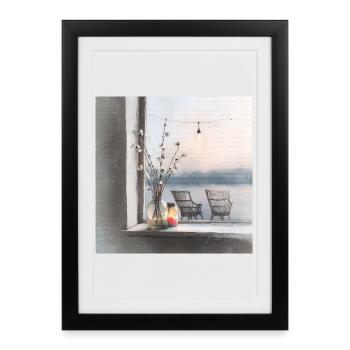 A quiet place by the water - Framed poster (27 × 37 cm) - black - Front