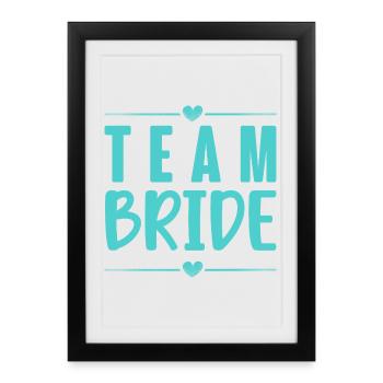 Team Bride Bachelor Party - Framed poster (27 × 37 cm) - black - Front
