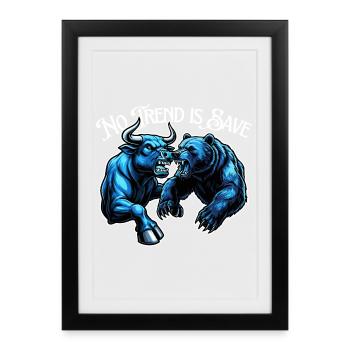 Taurus vs Bear Trending - Framed poster (27 × 37 cm) - black - Front