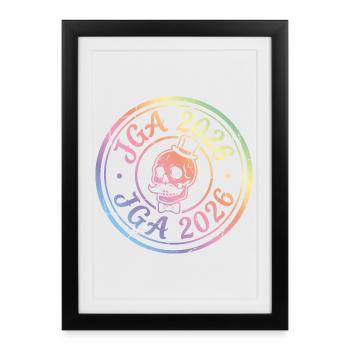 Jga 2026 Enterrement de vie de garçon du Crâne - Affiche encadrée (27 × 37 cm) - noir - Devant